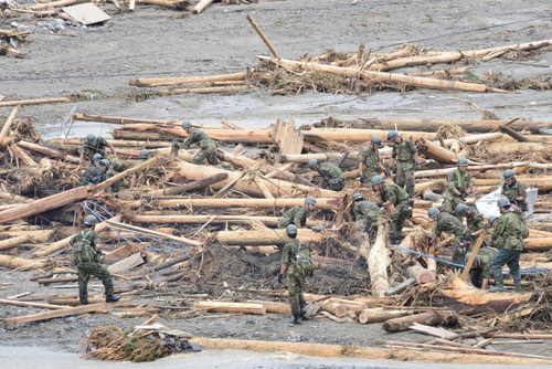 災害発生時の自衛隊の活動の様子