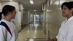 1年英語　コミュニケーションテストの様子