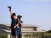 陸上競技場管理体験の様子1