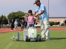 陸上競技場管理体験の様子2
